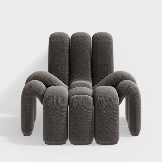 Futuristic Low Poly Armchair 3D model