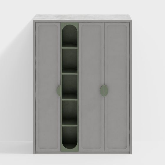Modern Minimalist 3D Wardrobe Model
