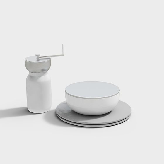 Minimalist Kitchen Essentials 3D Model Set