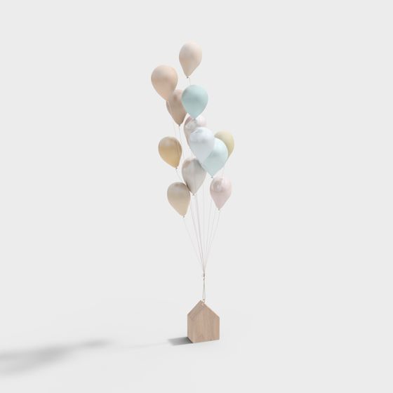 Floating Cottage 3D model