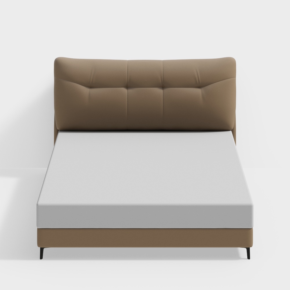 Stylish Low-Polygon Bed Frame 3D model