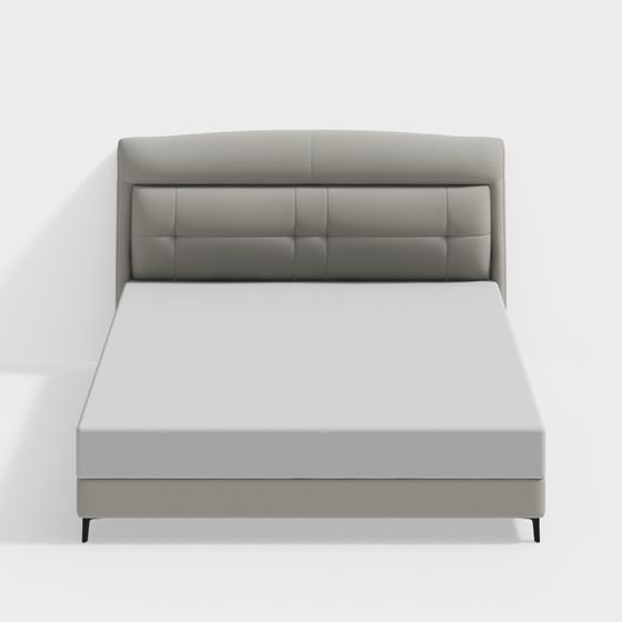 Stylish Low-Poly Bed Frame 3D model