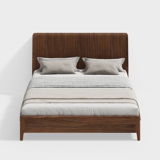 侘び寂びスタイルダブルベッド