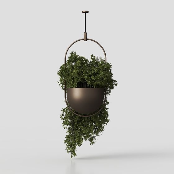 Hanging Plant Basket 3D model - Modern Aesthetic