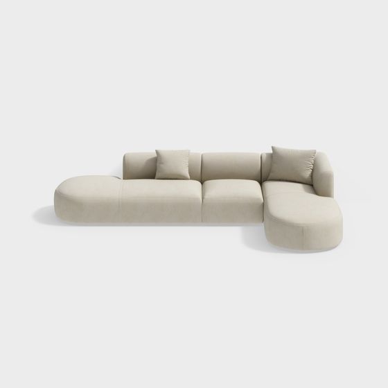 Cozy Corner Sofa 3D model for Modern Interiors