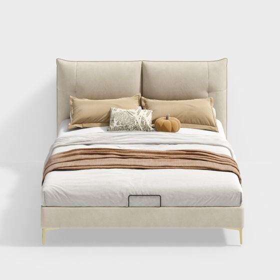 Elegant 3D Model Bed Design for Modern Interiors