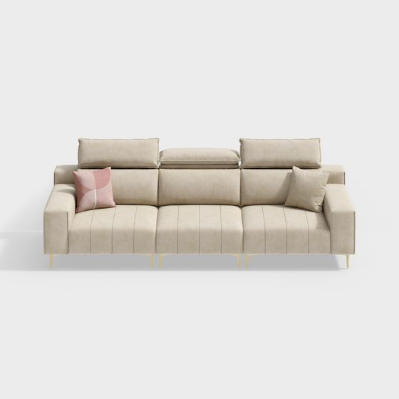 奶油風格 3米沙發萊茵系列 BSNYS3013