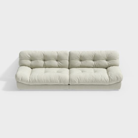 Stylish Low Polygon Sofa 3D model for Modern Interiors