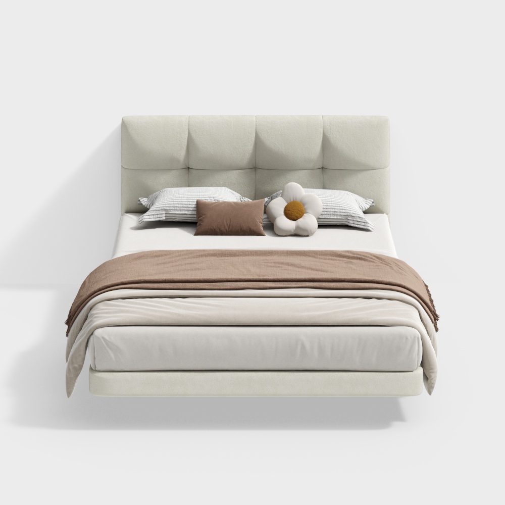 Lit Crème de 1,5 m Série Rhin BSNYC2971