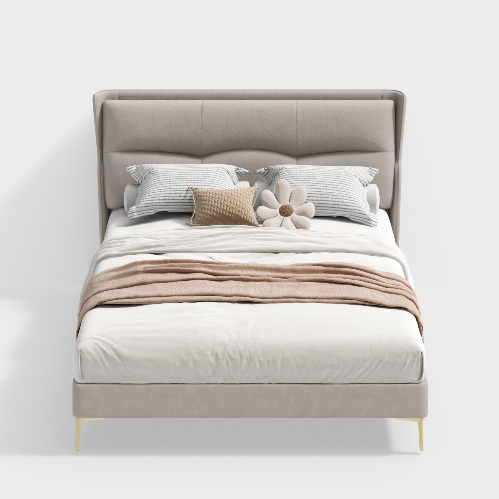 Lit style crème 1.5m série Rhine BSNYC3009