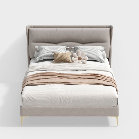 Lit style crème 1.5m série Rhine BSNYC3009