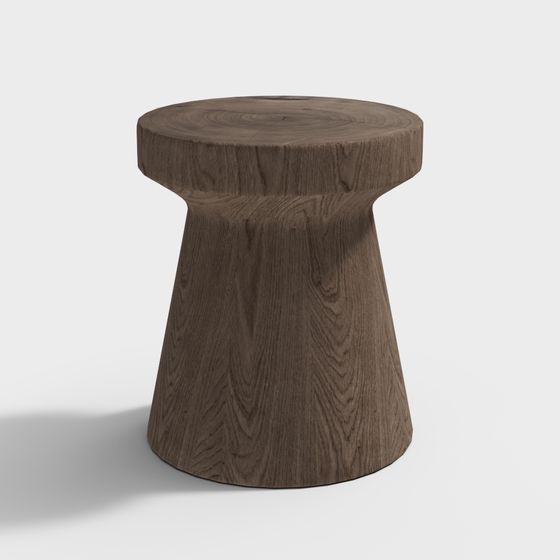 Stylish Round Log Stool 3D model for Creative Spaces