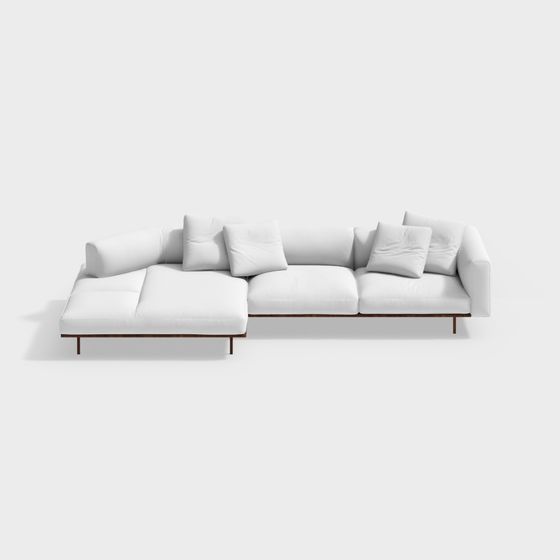 Modern Minimalist 3D Sofa Model