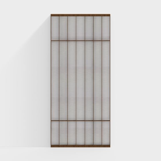 Stylish Gray Screen 3D Model for Room Separation