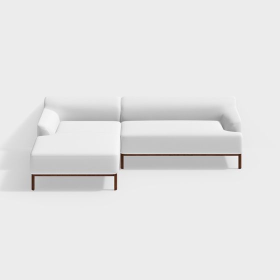 Modern Minimalist 3D Sofa Model