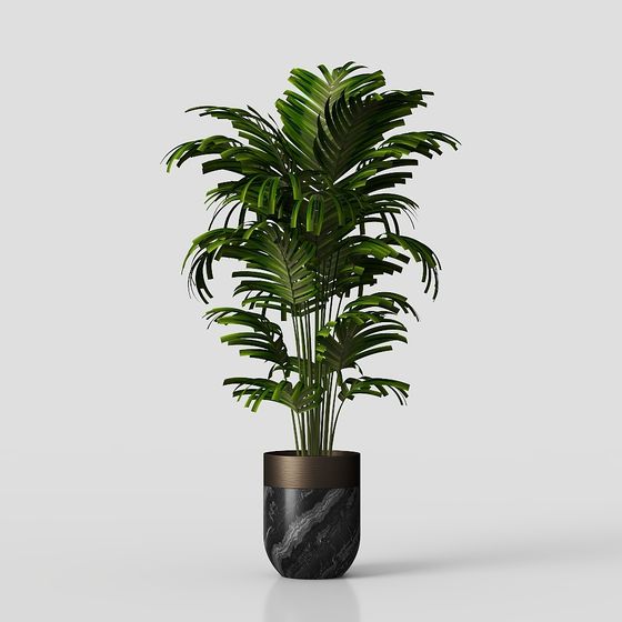 Tropical Style Plant Pot 3D model for Creative Spaces