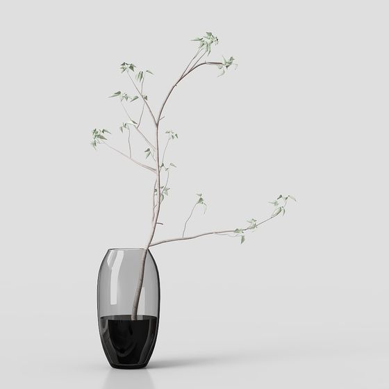 Stylish 3D Plant Model for Modern Designs