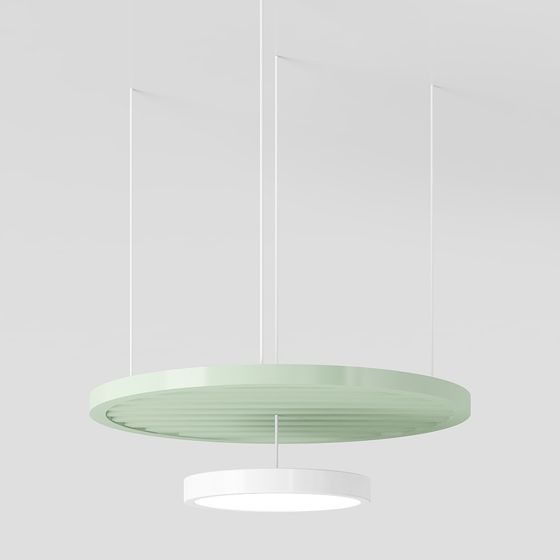 Elegant Round Dance Chandelier 3D model
