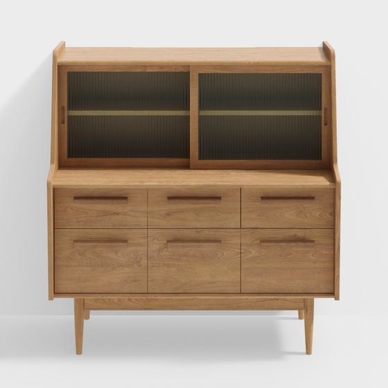 所有家居用品 - 曼苑梳妝台 - 浪洪玻璃 - 櫻桃木