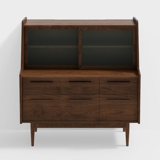 Retro Style Storage Cabinet 3D model