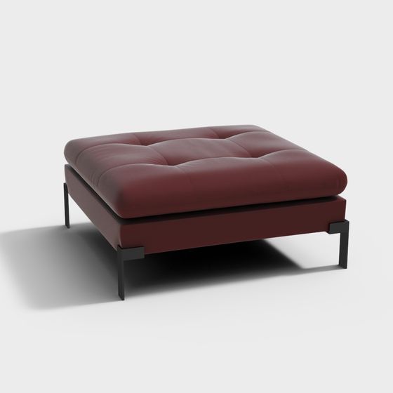 赤いスクエアソファ