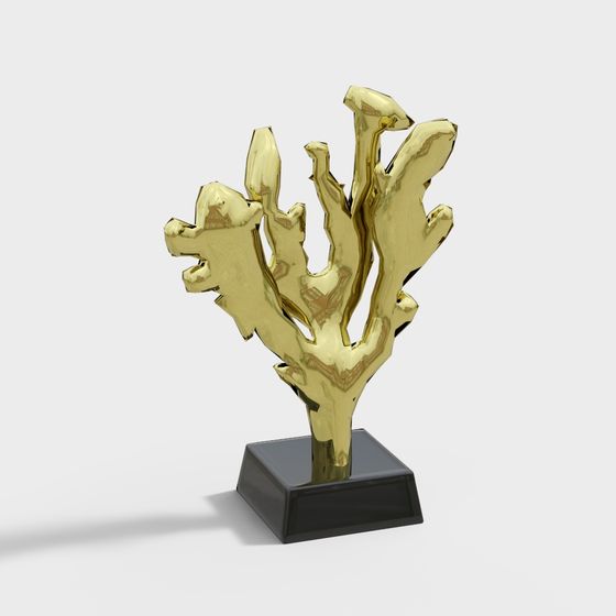 Coral Reef 3D model with Low-Polygon Design