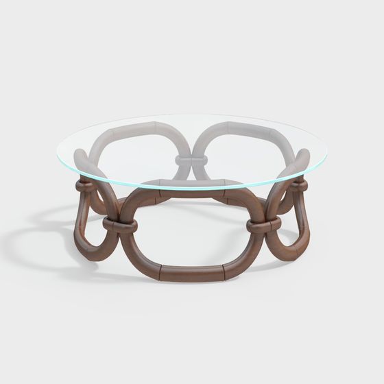 Stylish Low-Poly Coffee Table 3D model