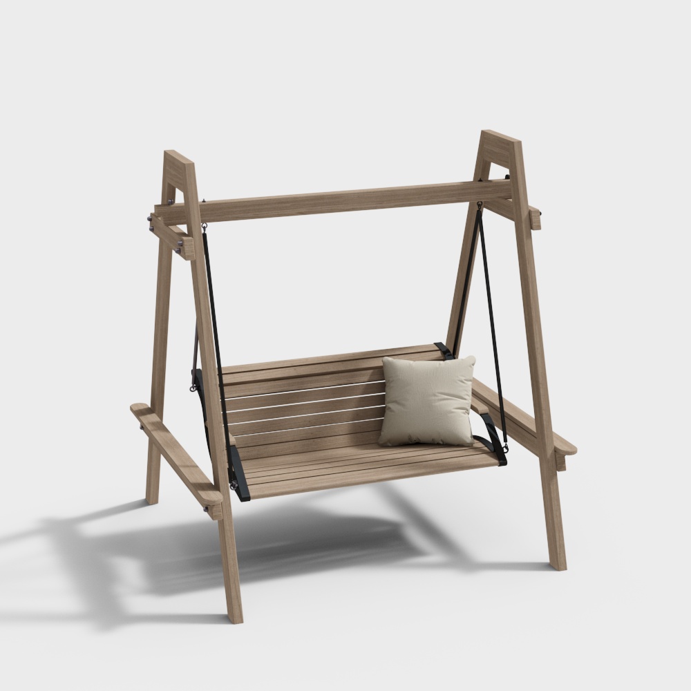 Sedia a Dondolo in Legno Scandinavo