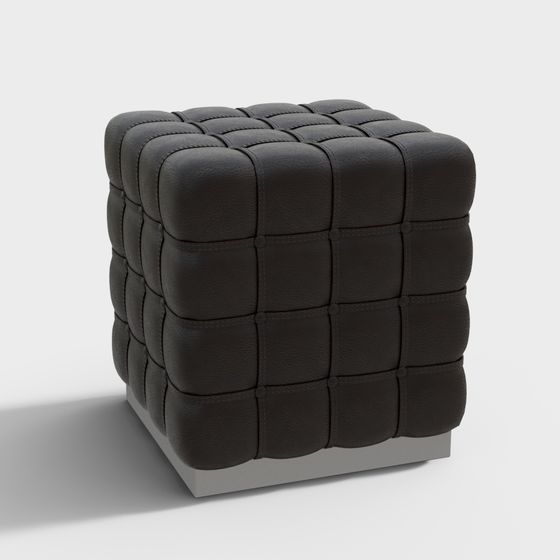 Elegant Leather Sofa Stool
