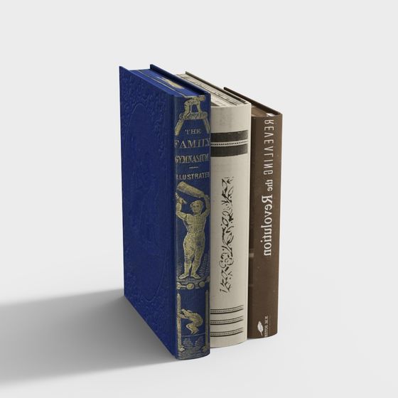 Timeless Books 3D model for Vintage Charm