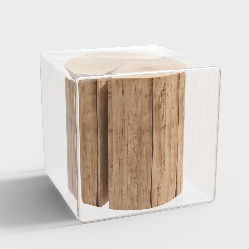 現代實木壓克力鞋椅