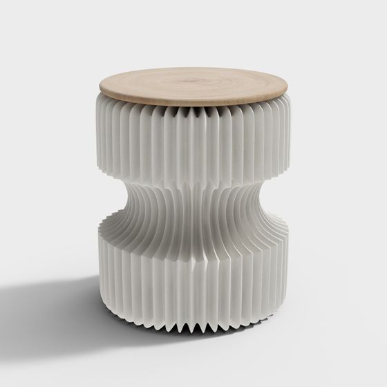 Wavy Folded Side Table 3D model