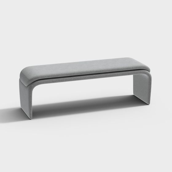 Urban Bench Low-Poly 3D model for Modern Interiors