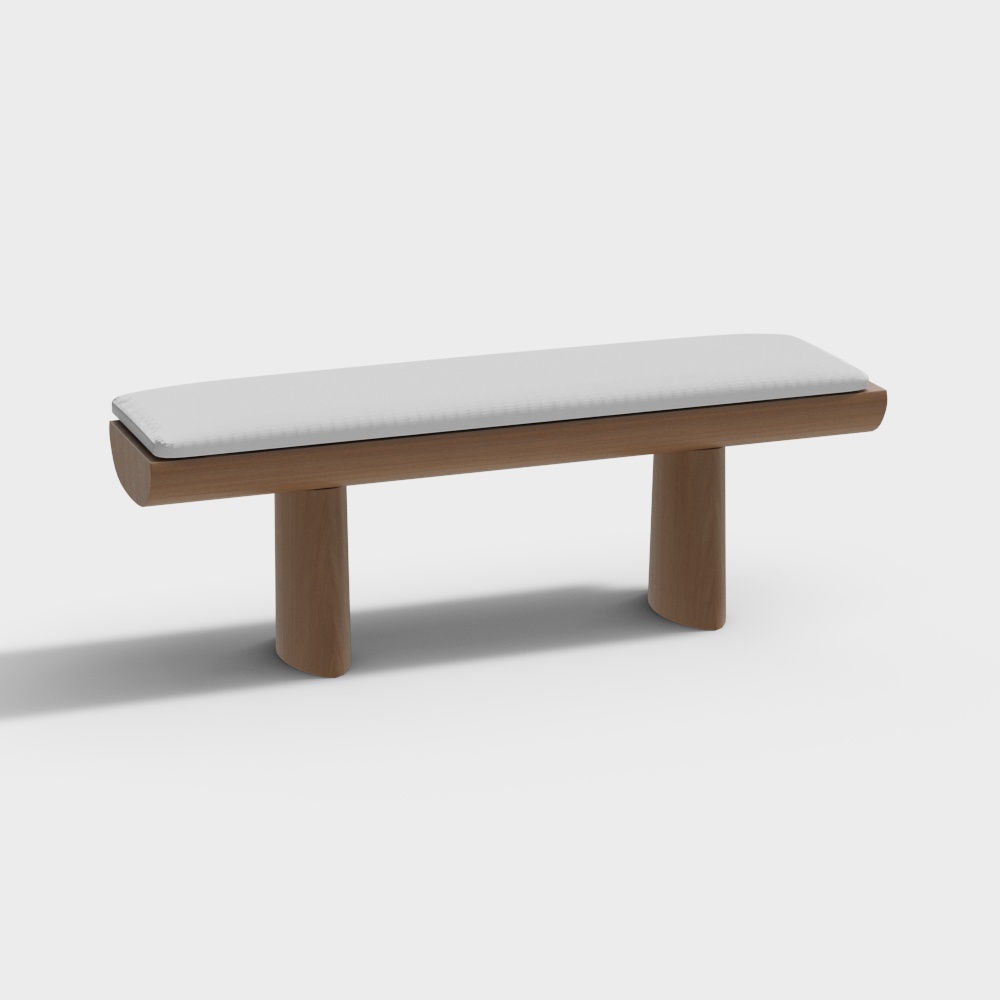 Современное кресло для обуви из массива дерева и ткани