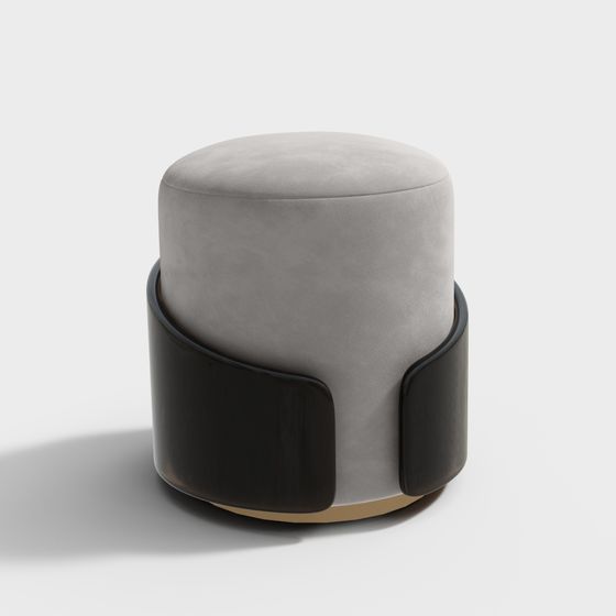 Elegant Rounded Stool 3D Model for Creative Projects