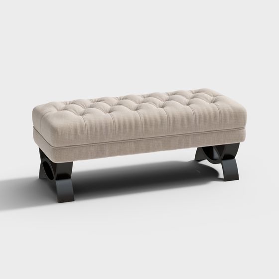 Elegant Bench 3D model for Modern Interiors
