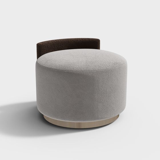 Modern Round Sofa Stool 3D model