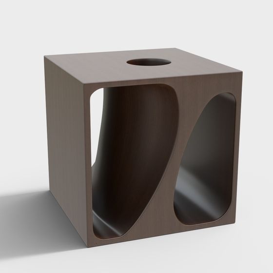 Stylish Abstract Cube Low-Polygon 3D model