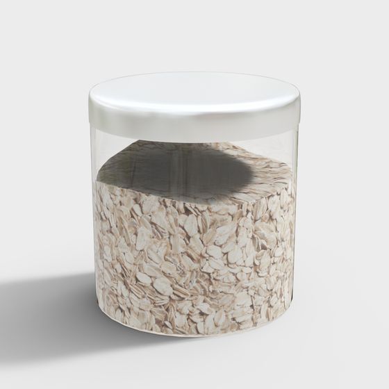 Realistic Glass Jar 3D Model for Kitchen Spaces