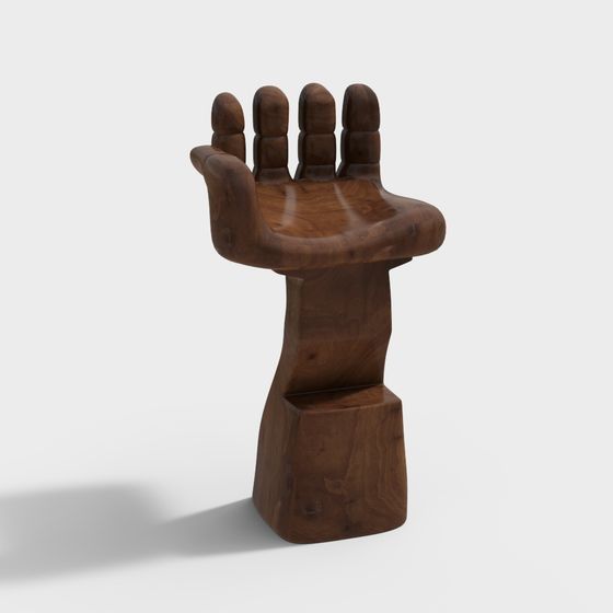 Hand Chair 3D model - Unique Low-Poly Design