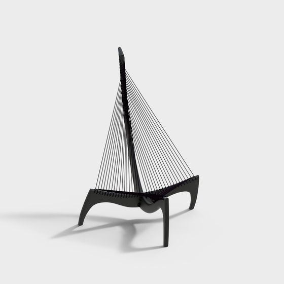 String Art Chair 3D model