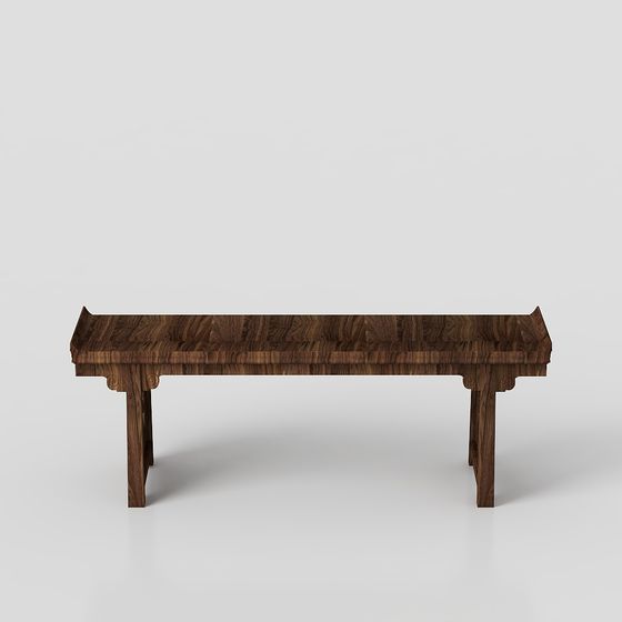Retro Wooden Table 3D model for Modern Interiors