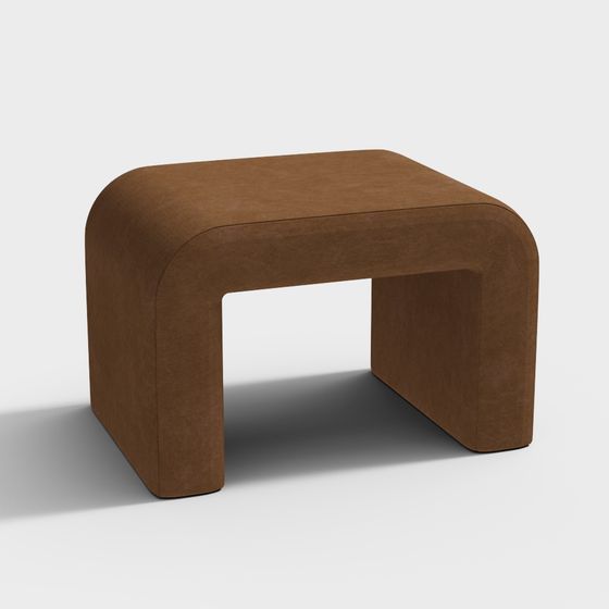 Sedia bassa marrone moderna