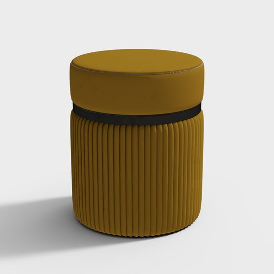 Chic Round Stool 3D model for Contemporary Spaces