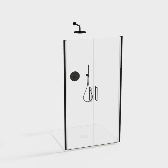 Sleek Shower Room 3D Model for Modern Aesthetics