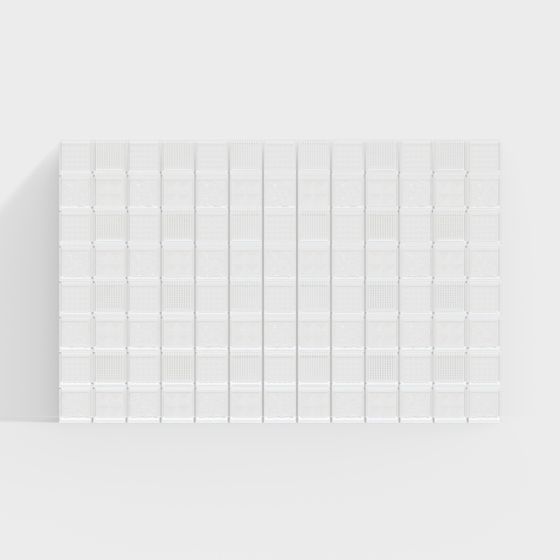 Glass Brick Wall 3D model
