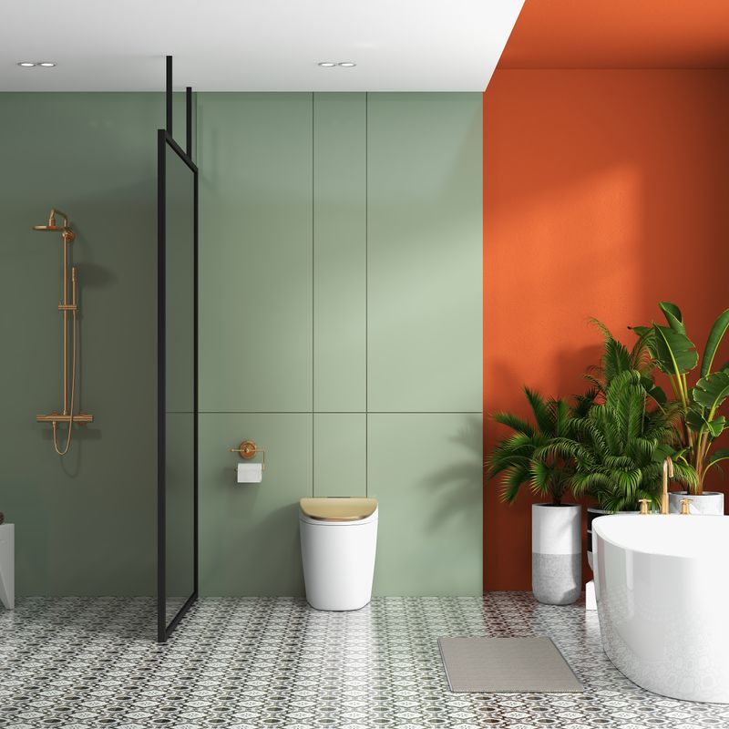 Vibrant Modern Bathroom with Nature's Touch