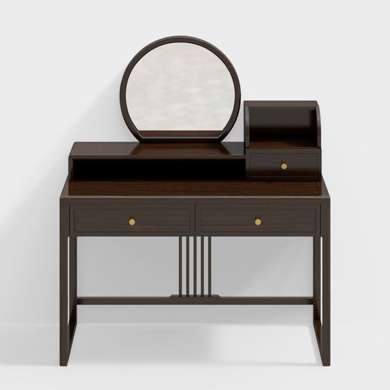 Elegant Low-Polygon Vanity Table 3D model