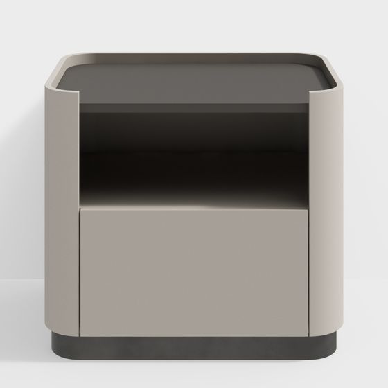 Elegant Low-Poly Bedside Table 3D model for Modern Spaces