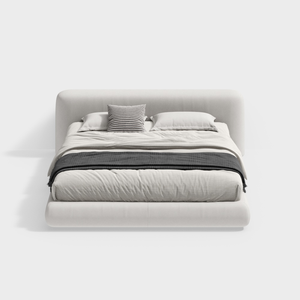 Letto matrimoniale bianco crema